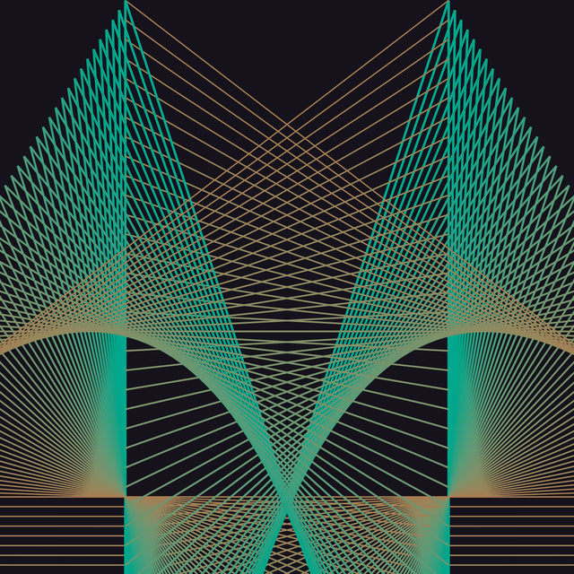 Close-up detail of Underline Neon II, a line art print by Marcio Pontes