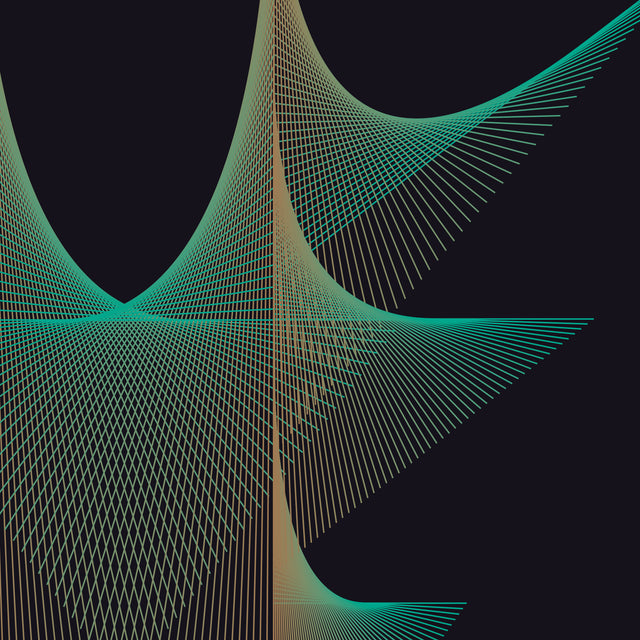 Close-up detail of Underline Neon I, a line art print by Marcio Pontes