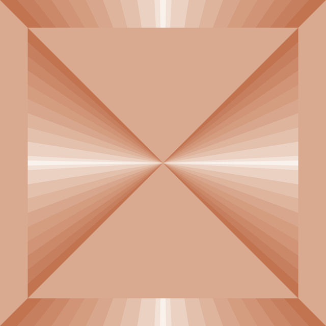 Retroart Triangulares 1 – terracotta and cream bold geometric art print by Marcio Pontes