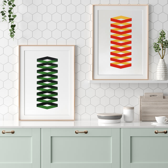 Spring Black and Green