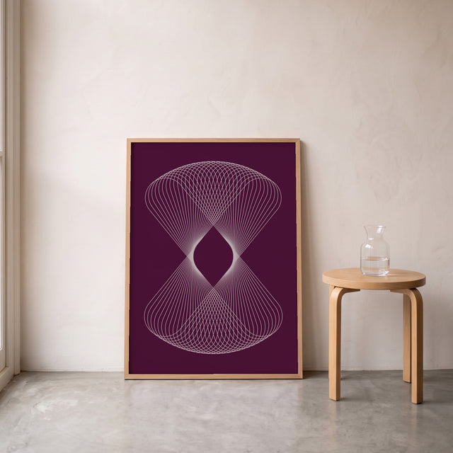 Kundaline Ajna framed leaning against the wall on a concrete floor – art print by Marcio Pontes