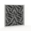 Op Cross Line – video of the black and white optical acrylic artwork by Marcio Pontes, the pattern shifting as the view moves