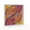 Op Rainbow – video of the rainbow optical acrylic artwork by Marcio Pontes, the pattern shifting as the view moves