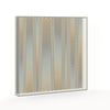 Op Zig Zag Lights – video of the silver and blue optical acrylic artwork by Marcio Pontes, the pattern shifting as the view moves