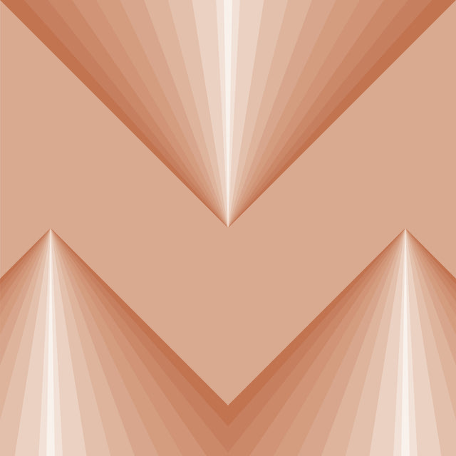 Retroart Triangulares 2 – terracotta and cream bold geometric art print by Marcio Pontes