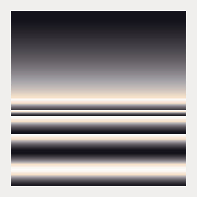 Retrocosmos Lunar 1 – black and cream bold geometric art print by Marcio Pontes